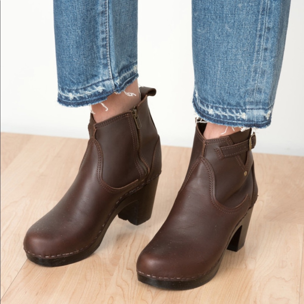 No. 6 Buckle Boot High Heel - 36, brown/molasses